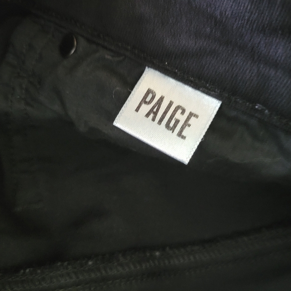 PAIGE Black Distressed Skinny Jeans - Picture 5 of 7